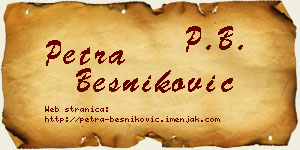 Petra Besniković vizit kartica